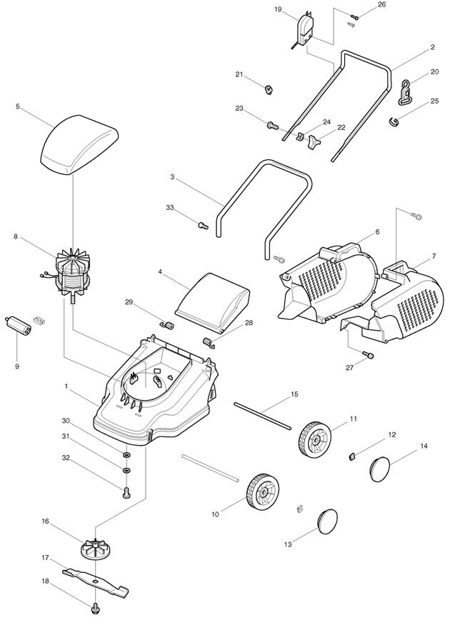 Makita UM320 Lawnmower Spare Parts UM320