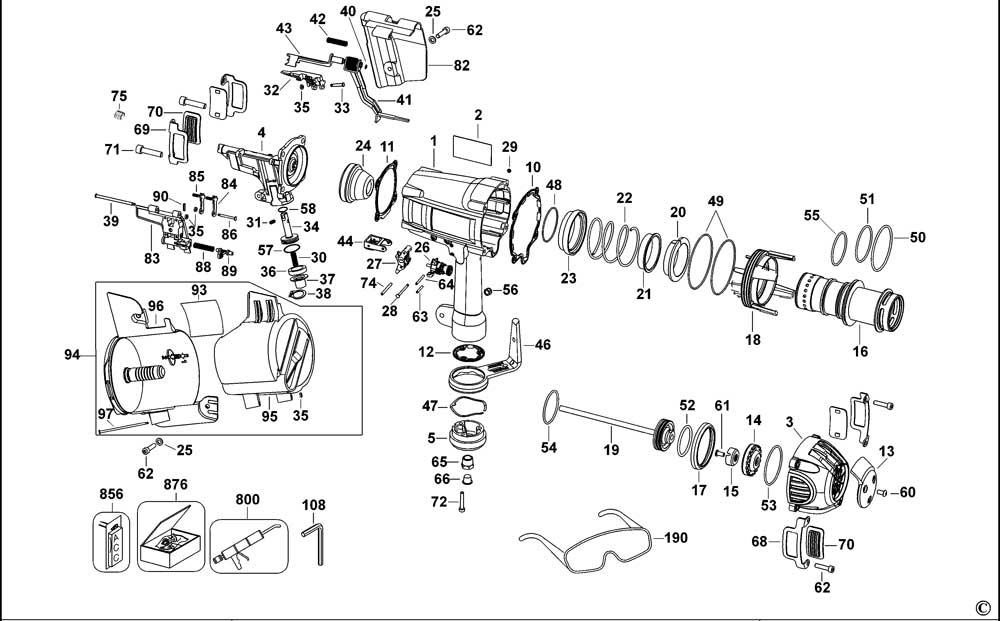 DeWalt D51855 Type 1 Nailer Spare Parts - Part Shop Direct