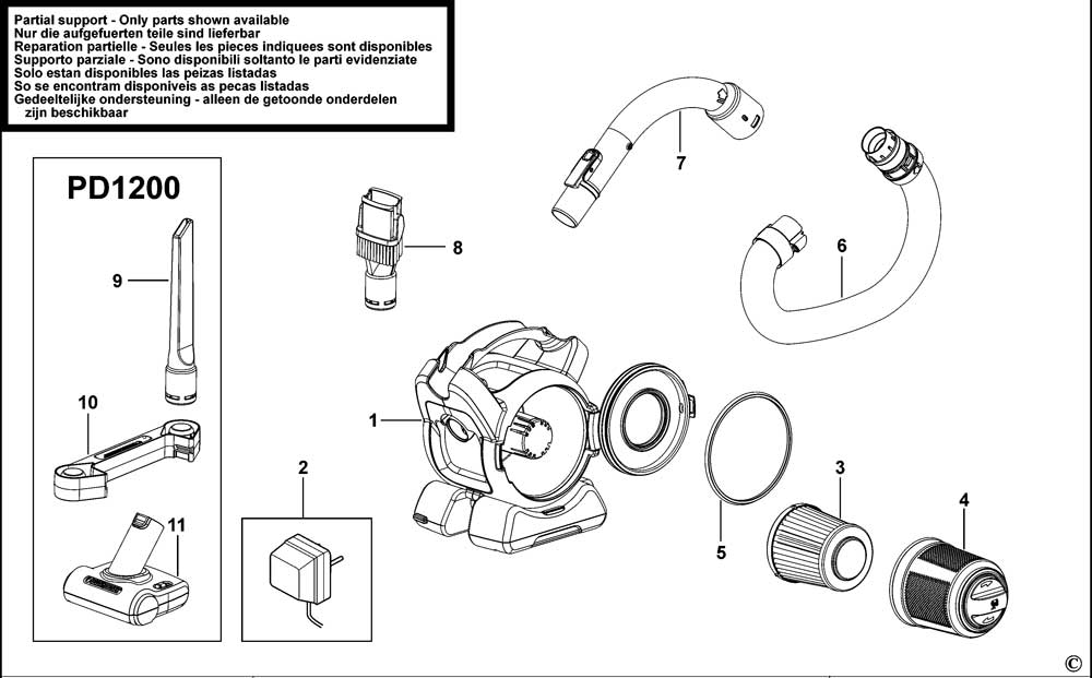 Black & Decker PD1080 Type H2 Dustbuster Spare Parts Part Shop Direct