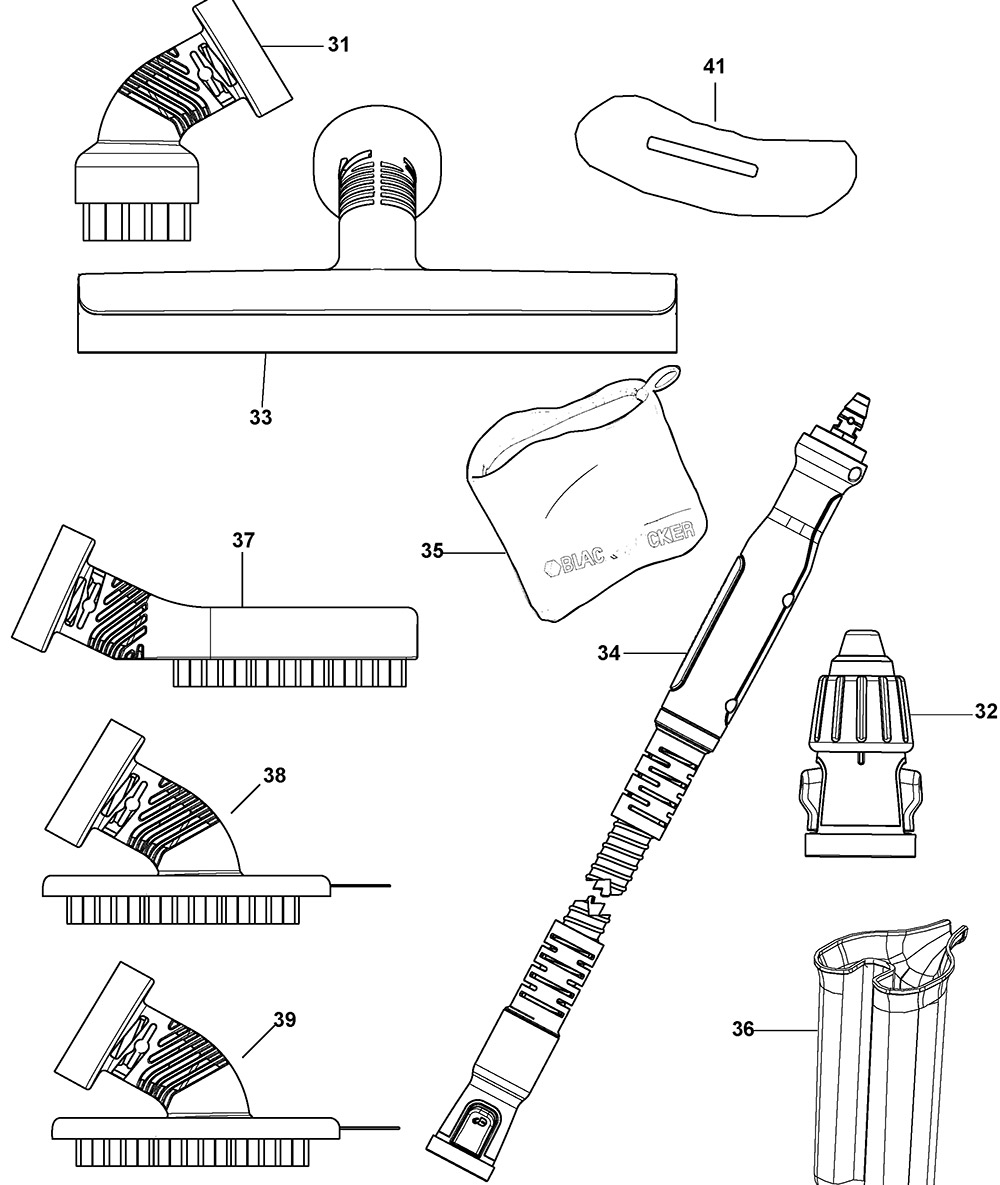 Black & Decker FSMH1621 Type 1 Steam Mop Spare Parts - Part Shop Direct