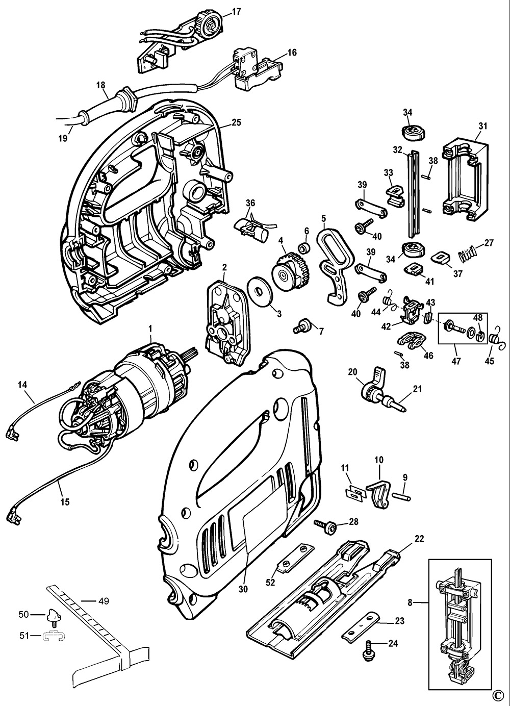 Black Decker JS305B Type 3 Jigsaw Spare Parts Part Shop Direct Black Decker JS305B Type 3 Jigsaw Spare Parts Part Shop Direct