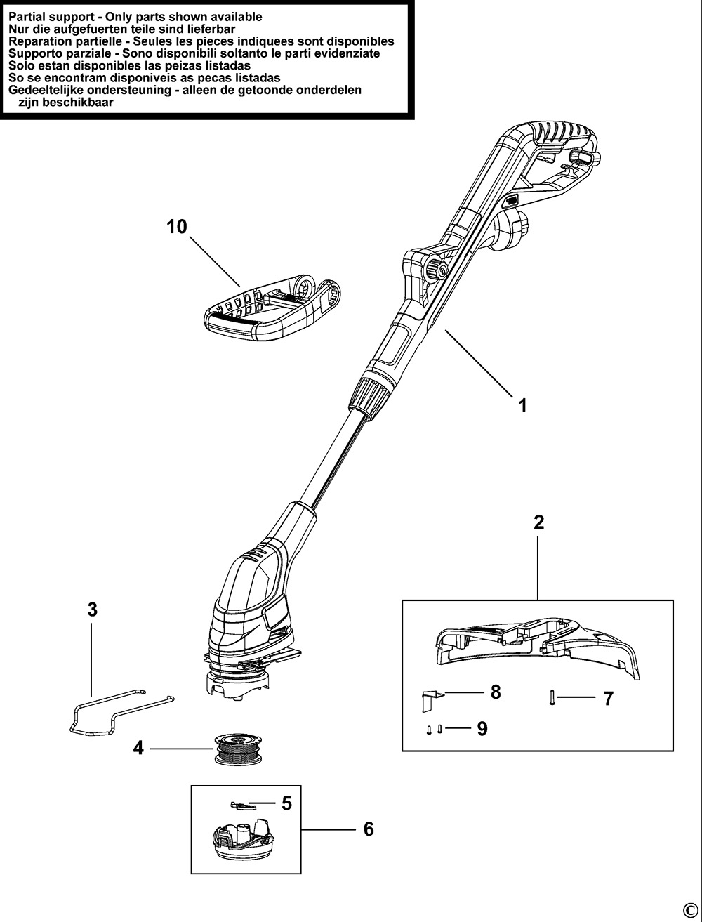 parts for black and decker strimmer