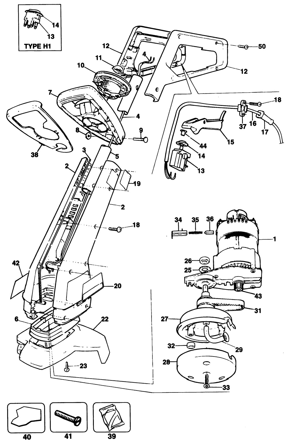 parts for black and decker strimmer