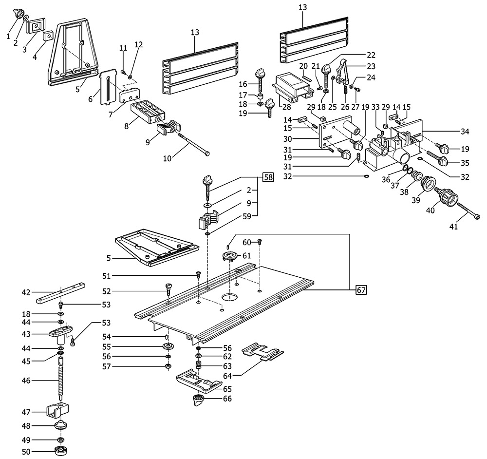 Festool 493818 Cmsof 1010 Router Table Accessories Spare Parts Part