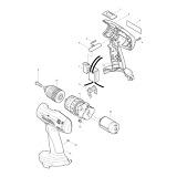 Makita 8390D Cordless 1/2'' Combi-drill 18v Spare Parts