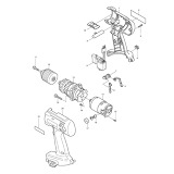 Makita 8443D Cordless 1/2'' Hammer Drill Driver 18v Spare Parts 8443D