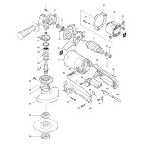 Makita 9005B Corded Angle Grinder 110v & 240v Spare Parts 9005B