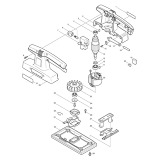 Makita 9035N Corded Orbital Sander 110v & 240v Spare Parts 9035N