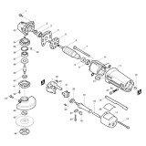 Makita 9503B Corded Angle Grinder 110v & 240v Spare Parts