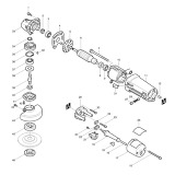 Makita 9503BH Corded 4-1/2'' Angle Grinder 110v & 240v Spare Parts 9503BH