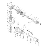 Makita 9527NB Corded (4.5'') Angle Grinder 110v & 240v Spare Parts