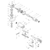 Makita 9528PB Corded Angle Grinder 110v & 240v Spare Parts