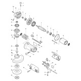 Makita 9541 Corded Angle Grinder 110v & 240v Spare Parts