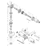 Makita 9557NB Corded 115mm (4.5'') Angle Grinder 110v & 240v Spare Parts