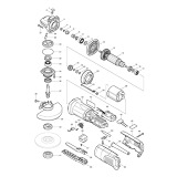 Makita 9565PCV Corded 125mm Angle Grinder 110v & 240v Spare Parts