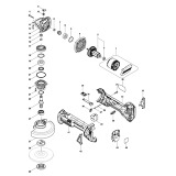 Makita DGA506 125mm Cordless Angle Grinder Spare Parts