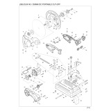 Makita DLW140 Cordless 355mm Brushless Cut-off Saw Spare Parts DLW140