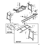 DeWalt DE7076 Type 1 Extension Table Spare Parts DE7076