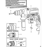 Black & Decker KR504CRE Type 1 Hammer Drill Spare Parts