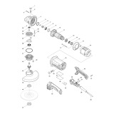 Makita GA7050 Corded 180mm Angle Grinder 110v & 240v Spare Parts