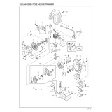 Makita MH2556 Petrol Pole Hedge Trimmer Spare Parts MH2556