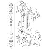 Makita AN504 Construction Coil Air Nailer 27-50mm Spare Parts AN504