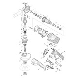 Makita GA5021C Cprded 125mm Angle Grinder 110v & 240v Spare Parts