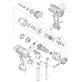 Makita TD0101F 1/4in Hex T Type Impact Driver Spare Parts