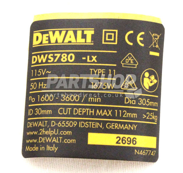 DeWalt DWS780 Type 11 Mitre Saw Spare Parts