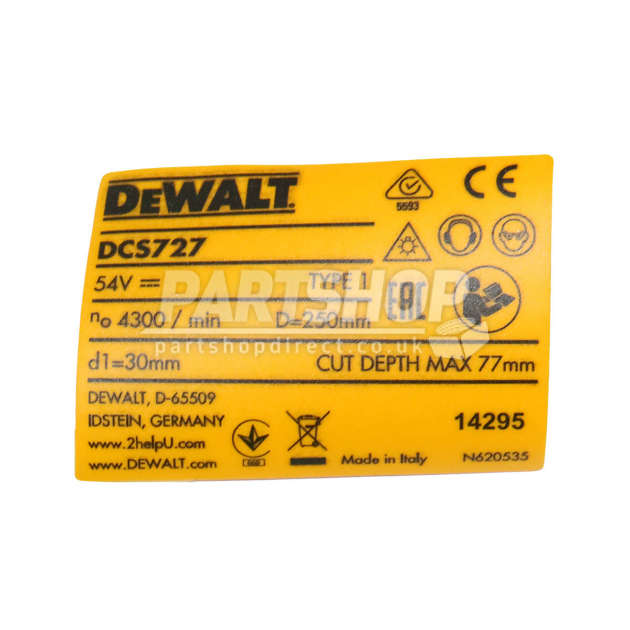 DeWalt DCS727 Flexvolt Double Bevel Sliding Mitre Saw Spare Parts