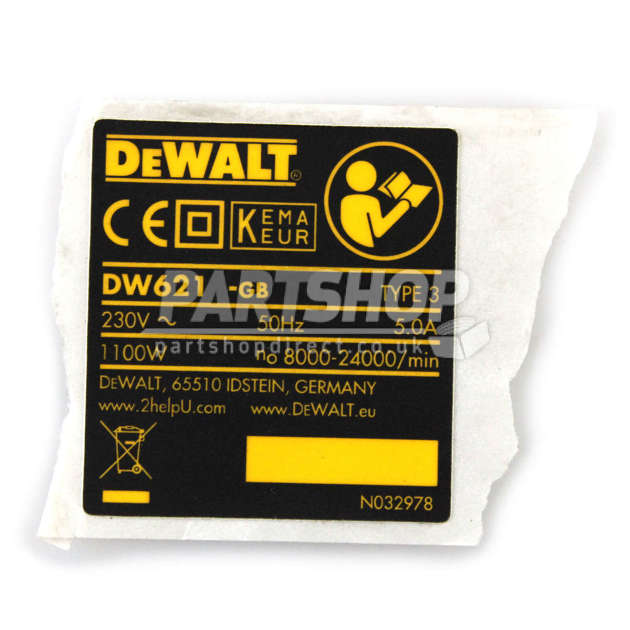 DeWalt DW621 Type 1 Router Spare Parts