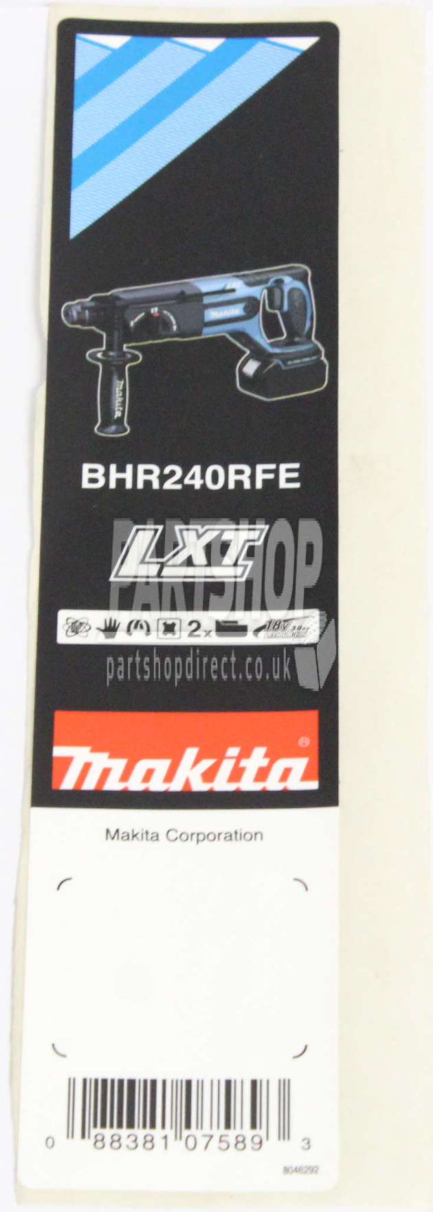 Makita BHR240 Cordless 18v Sds‑plus 7/8 Spare Parts