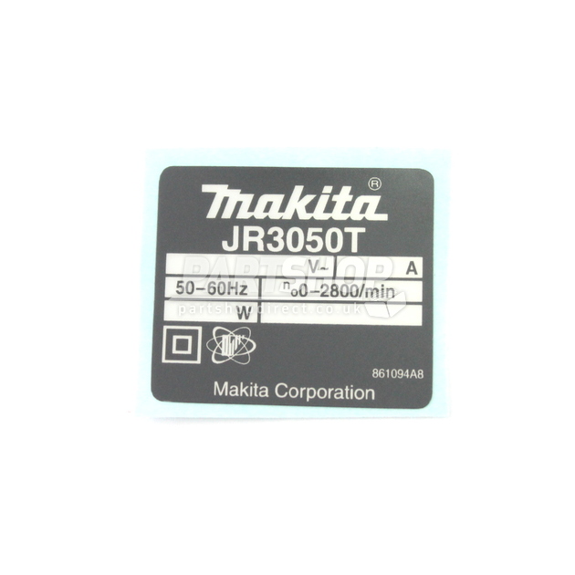 Makita Name Plate Jr3050t 8610948 Part Shop Direct