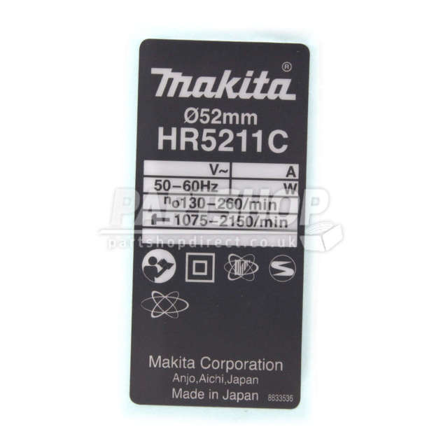 Makita HR5211C Sds Max Rotary Demolition Hammer Spare Parts