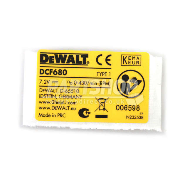 DeWalt DCF680 Type 1 Screwdriver Spare Parts