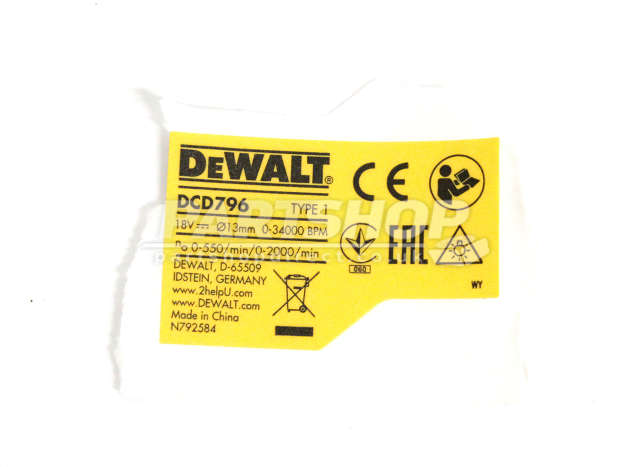 DeWalt DCD796 Type 1 C'less Drill/driver Spare Parts
