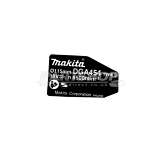 Makita DGA454 NAME PLATE 850J29-4