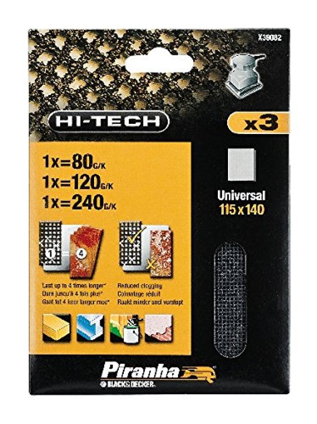 Black & Decker X39082 115x140 Quarter Sheet Mesh Sanding Sheet 80g