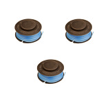 Pack of 3 Replacement Strimmer Single Line Bump Feed White Spool And Line