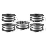 Black & Decker A6495X5 Pack Of 5 Replacement Strimmer Double Line Auto Feed White Spool And Line Gl7 