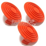Black & Decker 90529055-01X3 Pack Of 3 Replacement Double Line Auto Feed Orange Cover Spool Cap Fits Gl7 Series Strimmers 