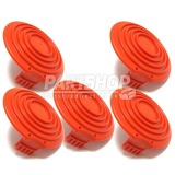 Black & Decker 90529055-01X5 Pack Of 5 Replacement Double Line Auto Feed Orange Cover Spool Cap Fits Gl7 Series Strimmers 