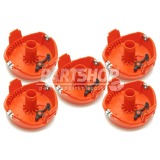 Pack of 5 Replacement Double Line Auto-Feed Orange Cover Spool Cap