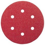 Red 150mm Abrasive Disc 320 Grit Quantity Pack Of 10